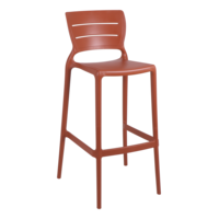 Cadeira Tramontina Amelia Alta Bar em Polipropileno e Fibra de Vidro Terracota Cor Terracota - SKU 92119242 - 3 image number 2