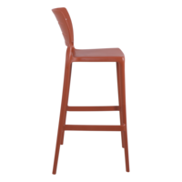 Cadeira Tramontina Amelia Alta Bar em Polipropileno e Fibra de Vidro Terracota Cor Terracota - SKU 92119242 - 4 image number 3