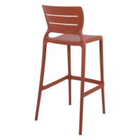 Cadeira Tramontina Amelia Alta Bar em Polipropileno e Fibra de Vidro Terracota Cor Terracota - SKU 92119242 - 5 image number 4