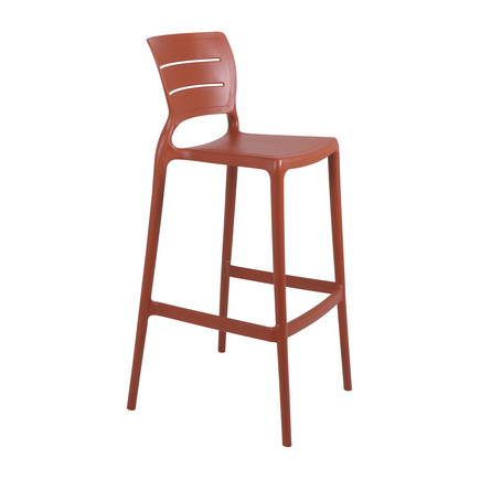 Cadeira Tramontina Amelia Alta Bar em Polipropileno e Fibra de Vidro Terracota Cor Terracota - SKU 92119242