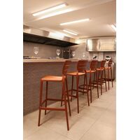 Cadeira Tramontina Amelia Alta Bar em Polipropileno e Fibra de Vidro Terracota Cor Terracota - SKU 92119242 - 7 image number 6