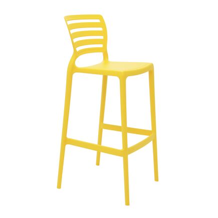 Cadeira Tramontina Sofia Alta Bar em Polipropileno e Fibra de Vidro Amarelo