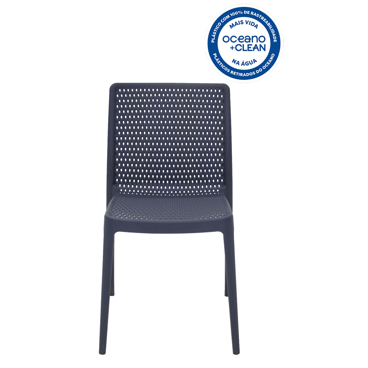 Cadeira Tramontina Summa Isabelle Eco em Polipropileno Oceano +Clean Azul Navy Cor Azul - SKU 92150030 - 2 image number 1
