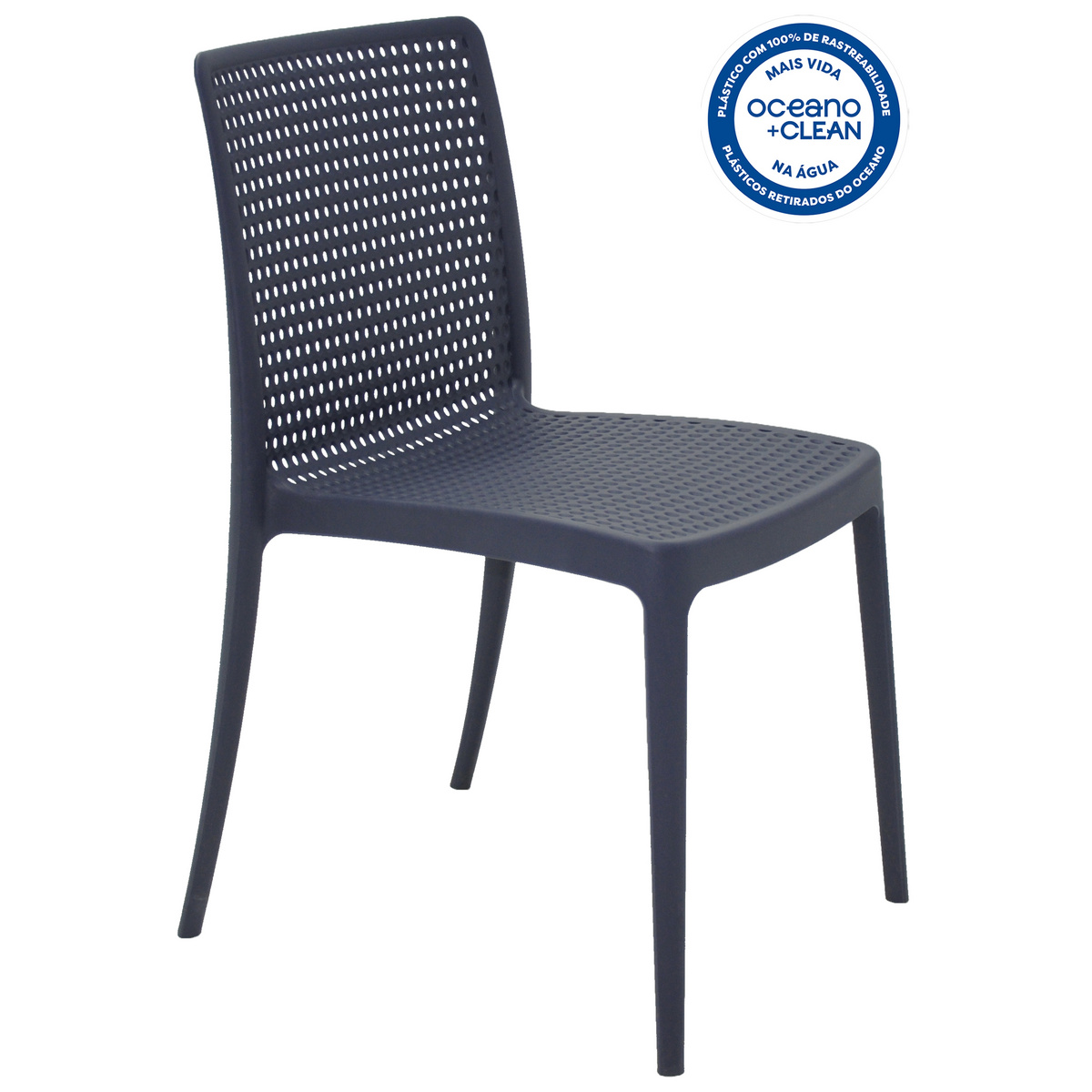 Cadeira Tramontina Summa Isabelle Eco em Polipropileno Oceano +Clean Azul Navy Cor Azul - SKU 92150030 - 1 image number 0