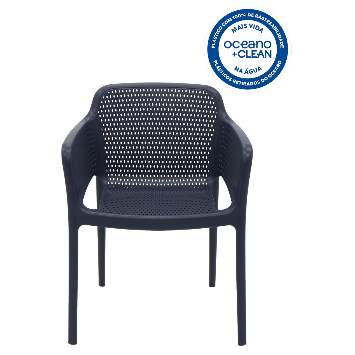 Cadeira Tramontina Summa Gabriela Eco em Polipropileno Oceano +Clean Azul Navy Cor Azul - SKU 92151030 - 2 image number 1