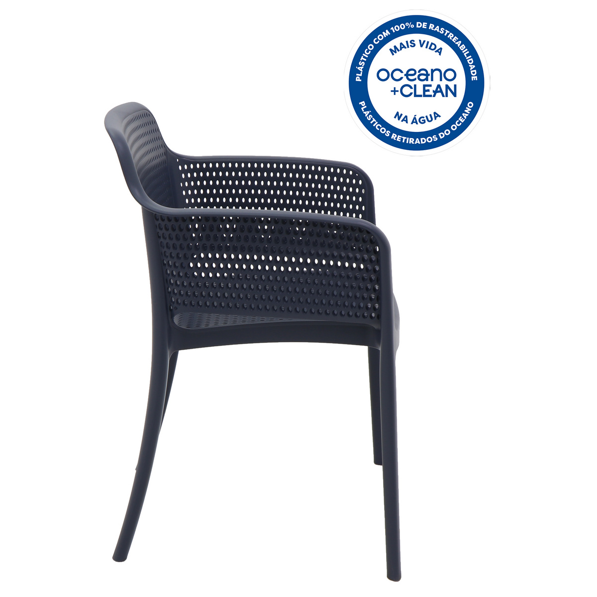 Cadeira Tramontina Summa Gabriela Eco em Polipropileno Oceano +Clean Azul Navy Cor Azul - SKU 92151030 - 4 image number 3