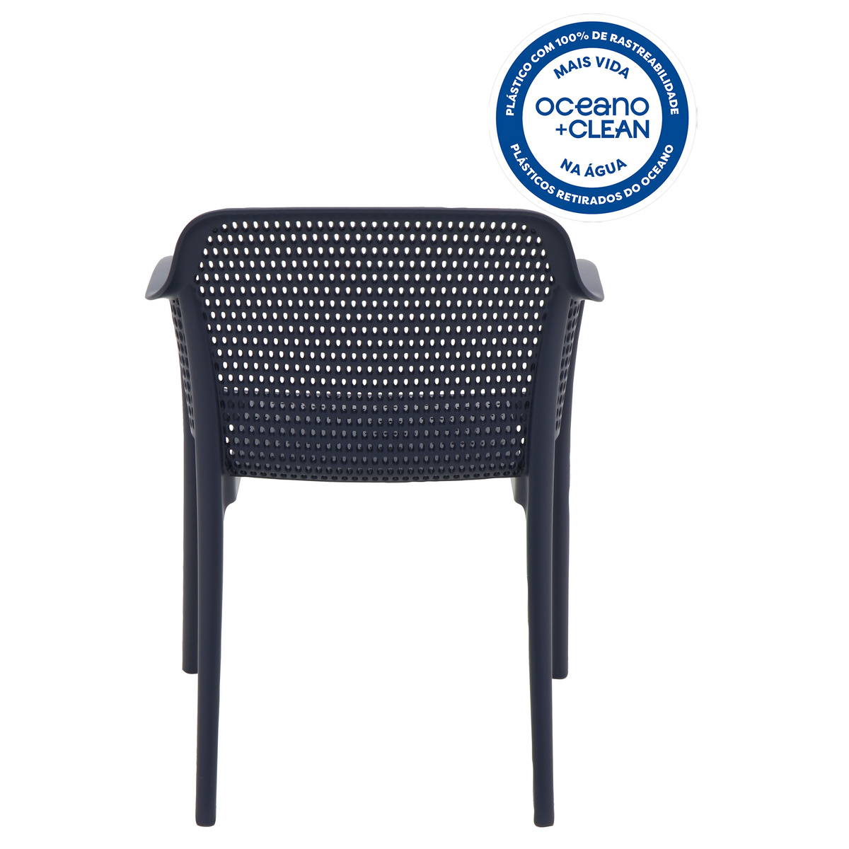 Cadeira Tramontina Summa Gabriela Eco em Polipropileno Oceano +Clean Azul Navy Cor Azul - SKU 92151030 - 5 image number 4