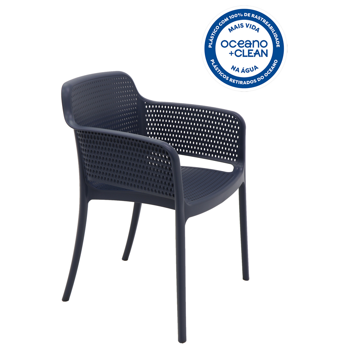 Cadeira Tramontina Summa Gabriela Eco em Polipropileno Oceano +Clean Azul Navy Cor Azul - SKU 92151030 - 1 image number 0