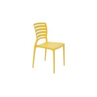 Tramontina Sofia Yellow Polypropylene and Fiberglass Horizontal Slat Chair