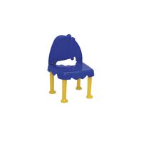Cadeira Infantil Tramontina Monster em Polipropileno Azul com Base Amarelo