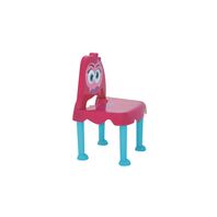 Cadeira Infantil Tramontina Monster em Polipropileno Rosa com Base Azul 
