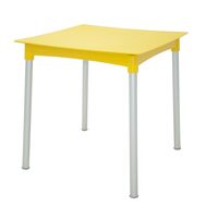 Mesa Tramontina Summa Laura Rattan em Polipropileno Amarelo com Pernas de Alumínio Anodizado Cor Amarelo - SKU 92351000 - 1 image number 0