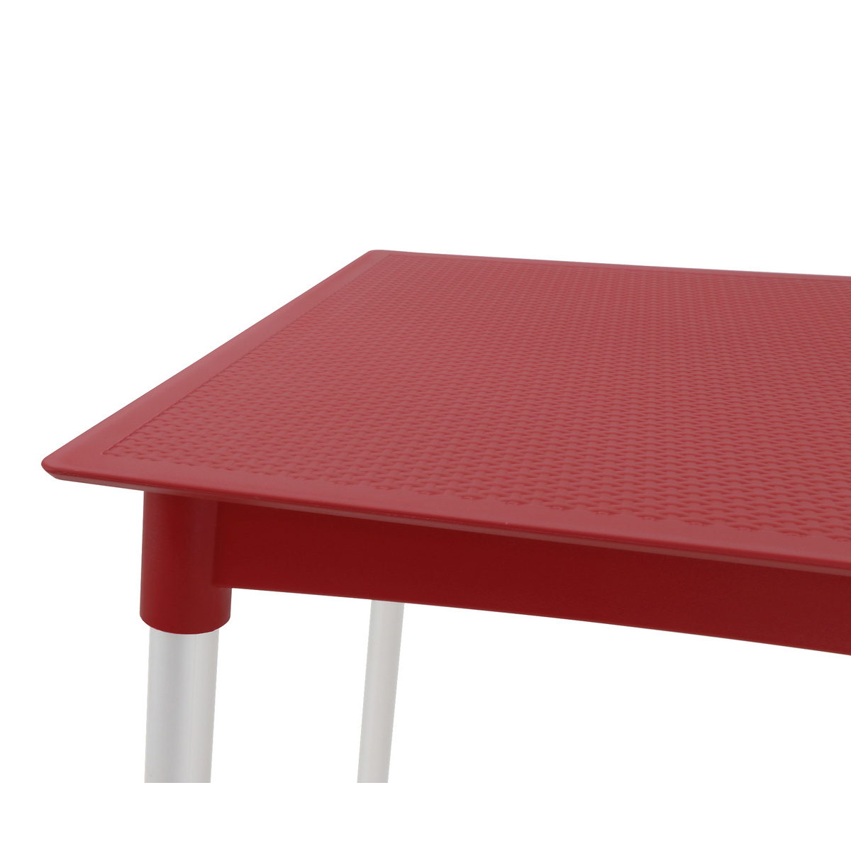 Mesa Tramontina Summa Laura Rattan em Polipropileno Vermelho com Pernas de Alum&iacute;nio Anodizado Cor Vermelho - SKU 92351040 - 3 image number 2