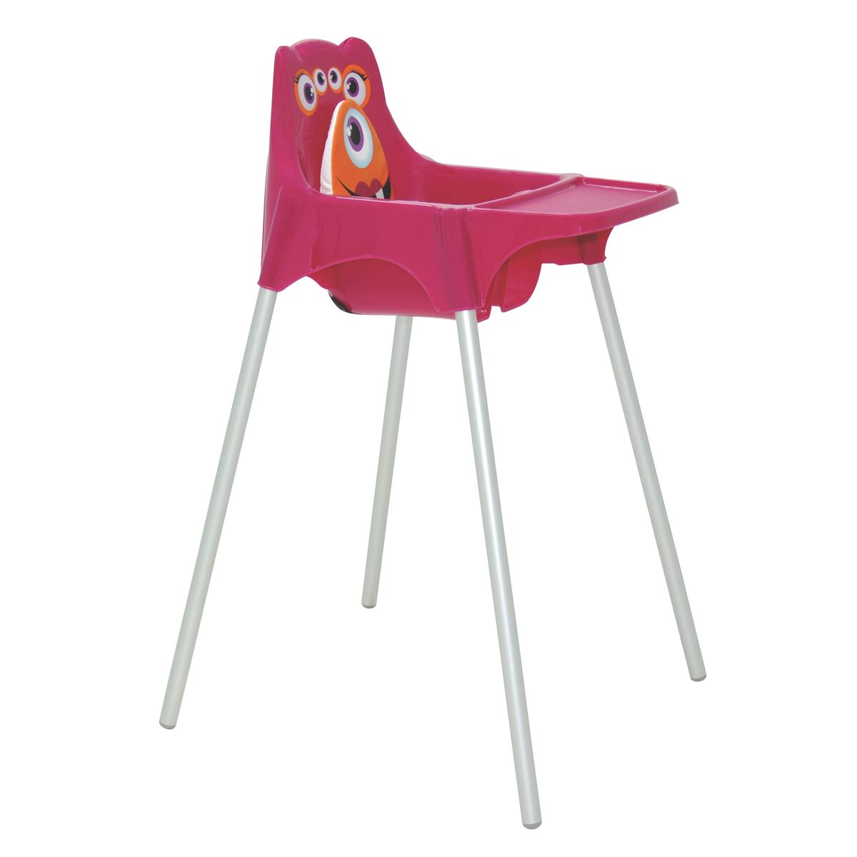 Cadeira para Refeição Infantil Tramontina Monster em Polipropileno Rosa
