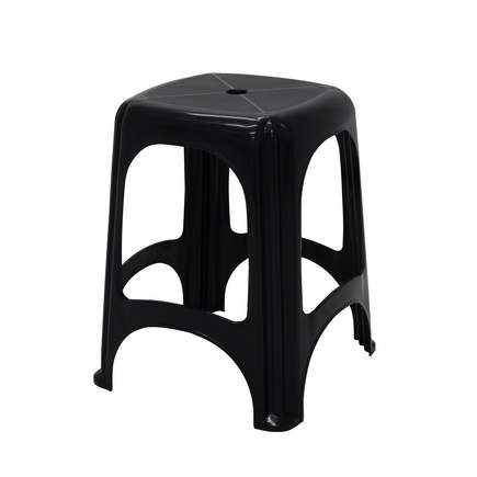 Banqueta Tramontina Niter&oacute;i ECO em Polipropileno Preto Cor Preto - SKU 92411009