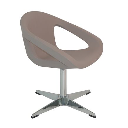 Poltrona Girat&oacute;ria Tramontina Delice Base X em Polietileno Concreto Cor Concreto - SKU 92705210