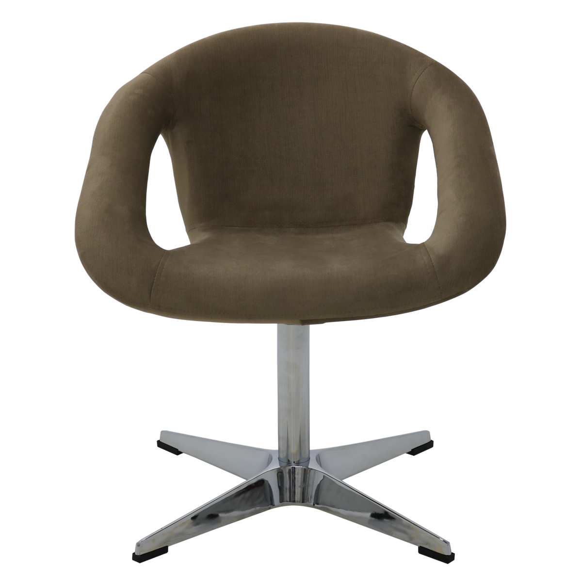 Poltrona Giratória Tramontina Delice Estofada Base X em Polietileno Moca Cor Marrom - SKU 92705213 - 3 image number 2