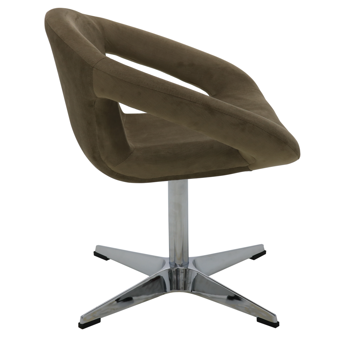 Poltrona Giratória Tramontina Delice Estofada Base X em Polietileno Moca Cor Marrom - SKU 92705213 - 4 image number 3