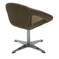 Poltrona Giratória Tramontina Delice Estofada Base X em Polietileno Moca Cor Marrom - SKU 92705213 - 5 image number 4