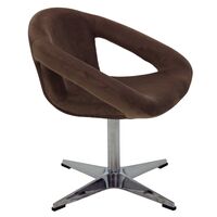 Poltrona Giratória Tramontina Delice Estofada Base X em Polietileno Moca Cor Marrom - SKU 92705213 - 1 image number 0