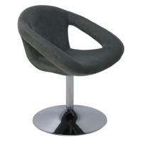 Poltrona Girat&oacute;ria Tramontina Delice Estofada Base Central em Polietileno N&iacute;quel Cor Grafite - SKU 92706212 - 2 image number 1