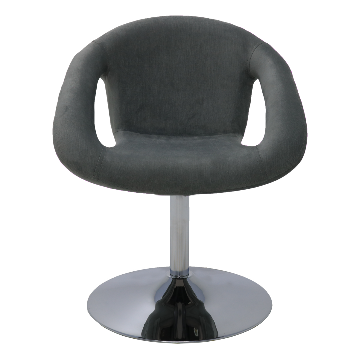 Poltrona Girat&oacute;ria Tramontina Delice Estofada Base Central em Polietileno N&iacute;quel Cor Grafite - SKU 92706212 - 5 image number 4