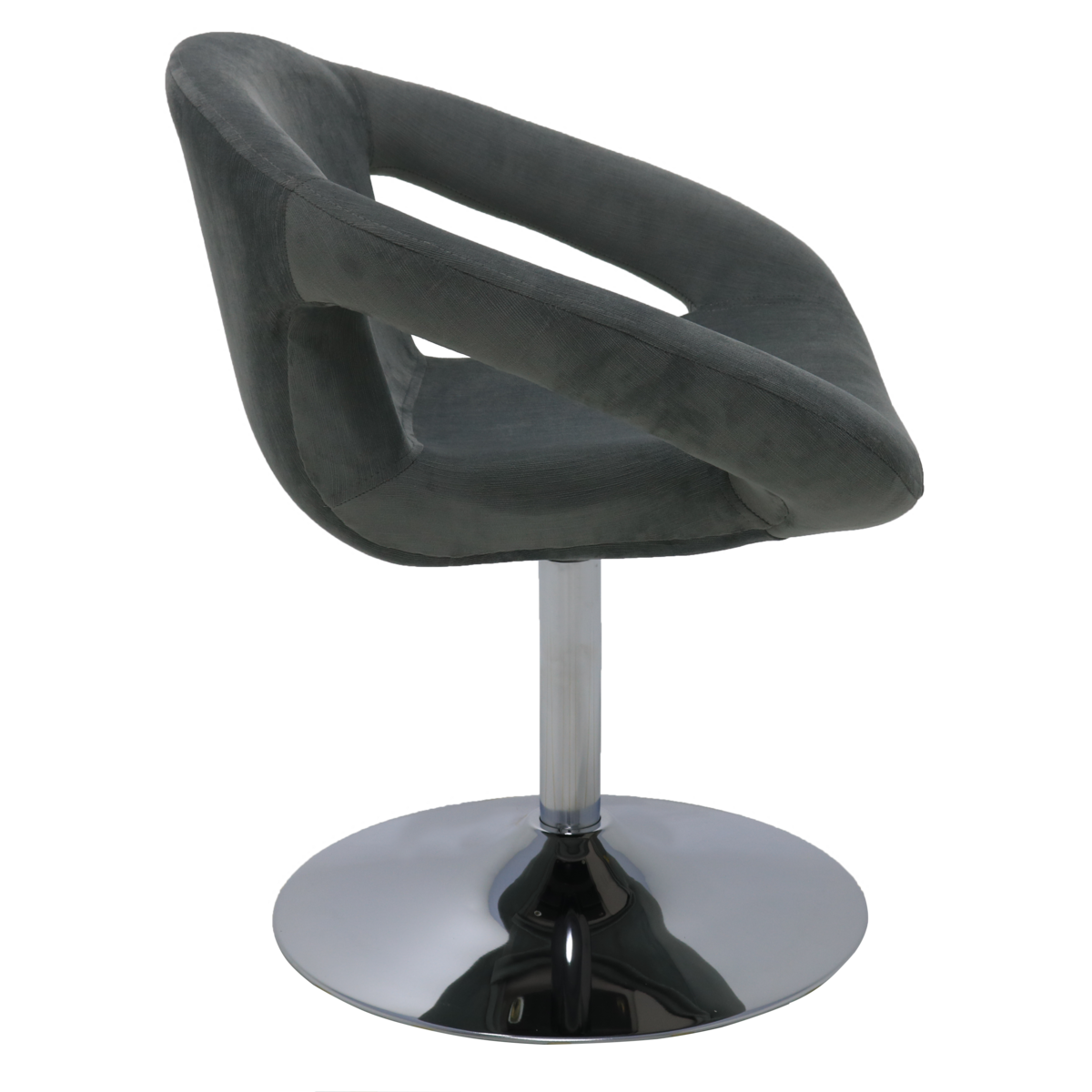 Poltrona Girat&oacute;ria Tramontina Delice Estofada Base Central em Polietileno N&iacute;quel Cor Grafite - SKU 92706212 - 2 image number 1