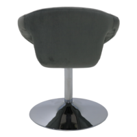 Poltrona Girat&oacute;ria Tramontina Delice Estofada Base Central em Polietileno N&iacute;quel Cor Grafite - SKU 92706212 - 5 image number 4