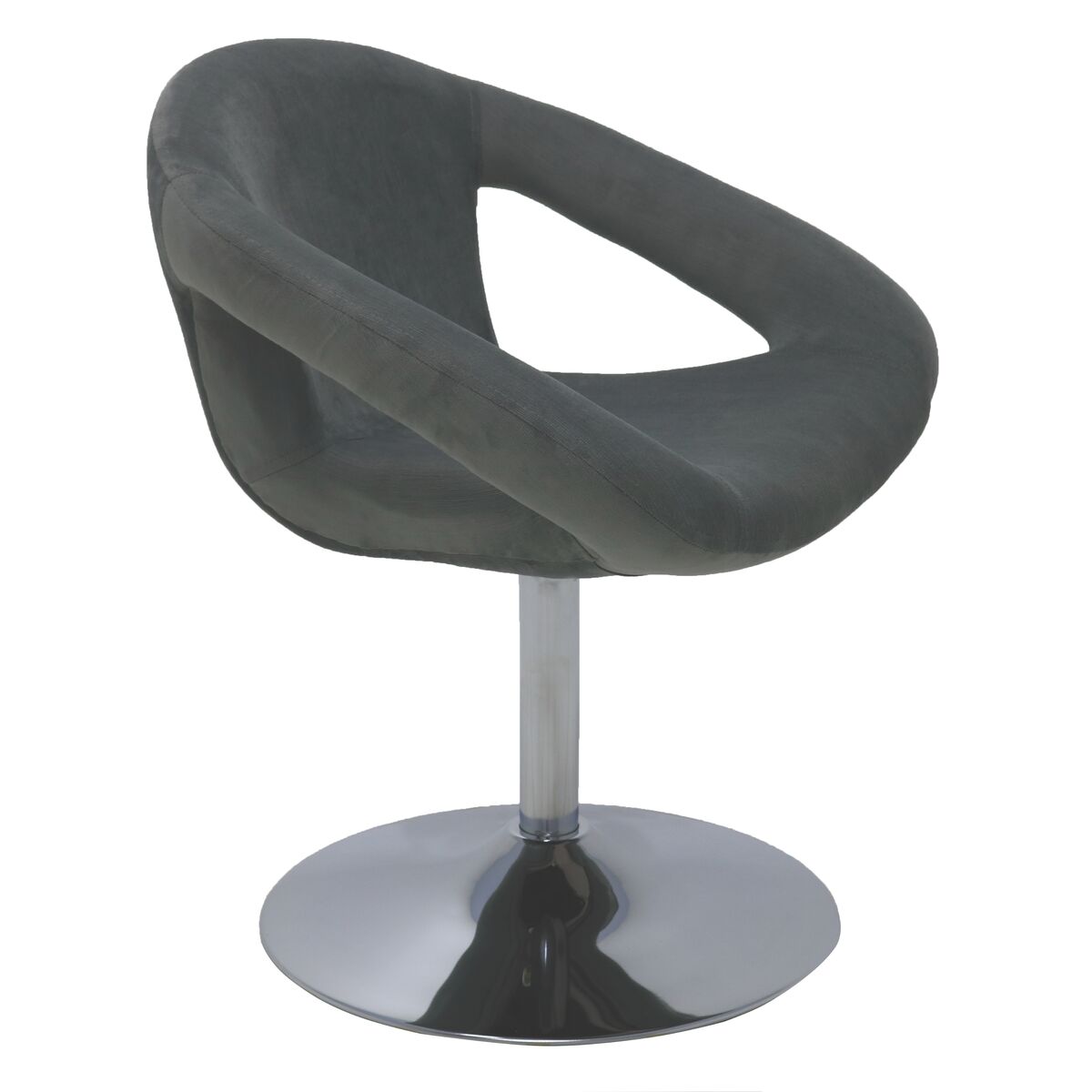 Poltrona Girat&oacute;ria Tramontina Delice Estofada Base Central em Polietileno N&iacute;quel Cor Grafite - SKU 92706212 - 1 image number 0