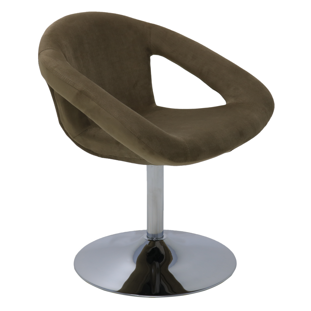 Poltrona Giratória Tramontina Delice Estofada Base Central em Polietileno Moca Cor Marrom - SKU 92706213 - 3 image number 2