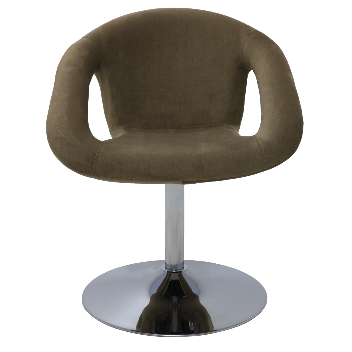 Poltrona Giratória Tramontina Delice Estofada Base Central em Polietileno Moca Cor Marrom - SKU 92706213 - 4 image number 3