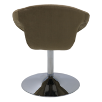 Poltrona Giratória Tramontina Delice Estofada Base Central em Polietileno Moca Cor Marrom - SKU 92706213 - 3 image number 2