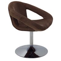 Poltrona Giratória Tramontina Delice Estofada Base Central em Polietileno Moca Cor Marrom - SKU 92706213 - 1 image number 0
