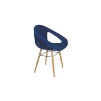 Tramontina Delice Armchair in Mariner Polyethylene with Wooden Base