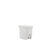 Tramontina Compact White Polypropylene Compact Trash Can with a Galvanized Steel Rod 7L

