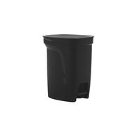 Tramontina Compact Black Polypropylene Compact Trash Can with a Galvanized Steel Rod 10L
