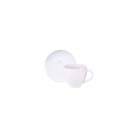 Conjunto X&iacute;cara e Pires de Caf&eacute; Tramontina Maria Augusta em Porcelana 100 ml 2 Pe&ccedil;as Cor Branco - SKU 96010038
