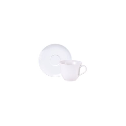 Conjunto X&iacute;cara e Pires de Ch&aacute; Tramontina Sophia em Porcelana 210 ml 2 Pe&ccedil;as Cor Branco - SKU 96010137