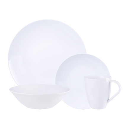 Jogo de Pratos Tramontina Leonora em Porcelana com Bowl 16 Pe&ccedil;as Cor Cinza - SKU 96010290