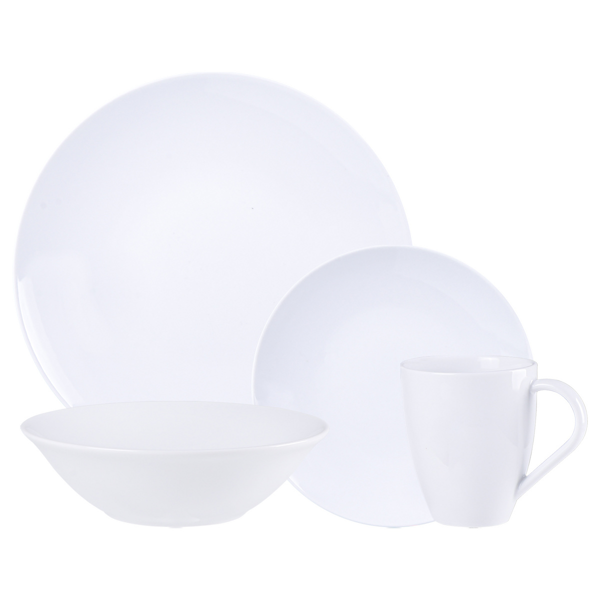 Jogo de Pratos Tramontina Leonora em Porcelana com Bowl 16 Pe&ccedil;as Cor Cinza - SKU 96010290 - 1 image number 0