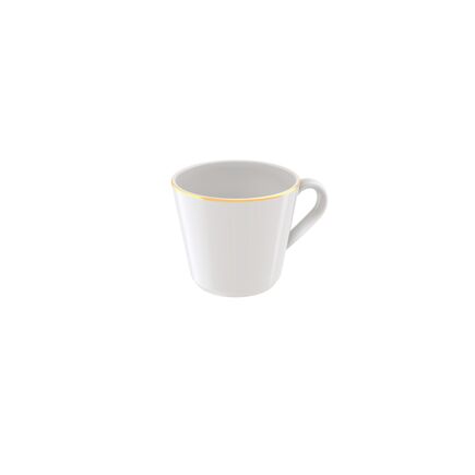 X&iacute;cara Ch&aacute; Filetada Tramontina Elisa em Porcelana com Borda Dourada 185 ml Cor Ouro| Filete - SKU 96010321 - 1