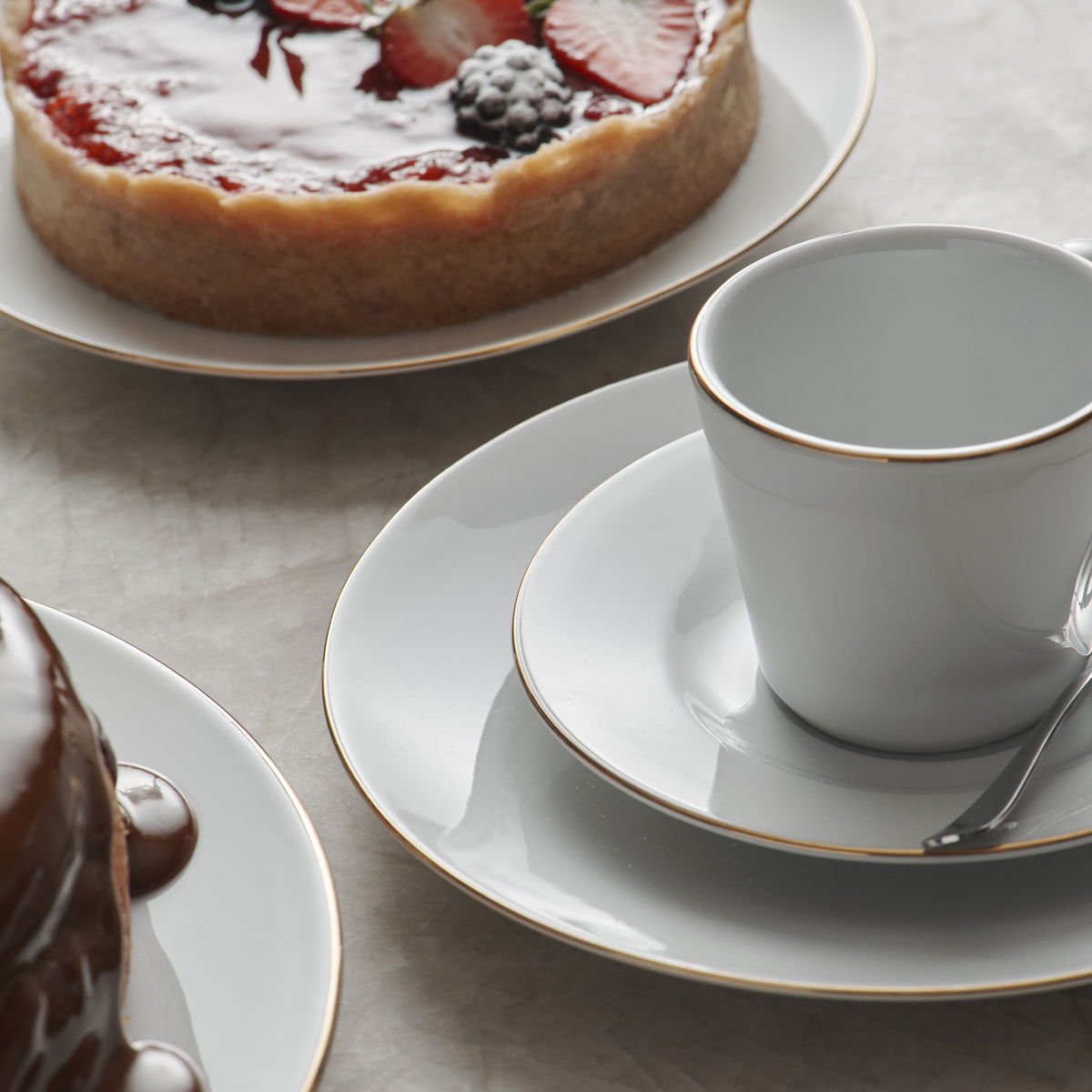 Aparelho de Jantar Tramontina Elisa em Porcelana Decorada 20 Pe&ccedil;as Cor Ouro| Filete - SKU 96010387 - 7 image number 6
