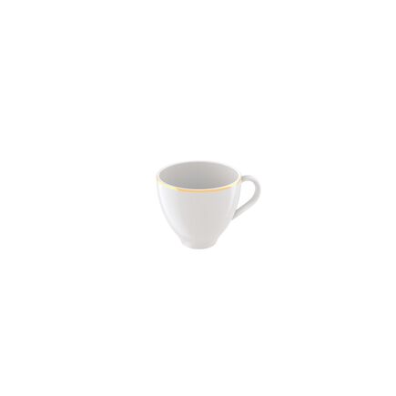X&iacute;cara Caf&eacute; Tramontina Anna em Porcelana 100ml Cor Ouro| Filete - SKU 96010423