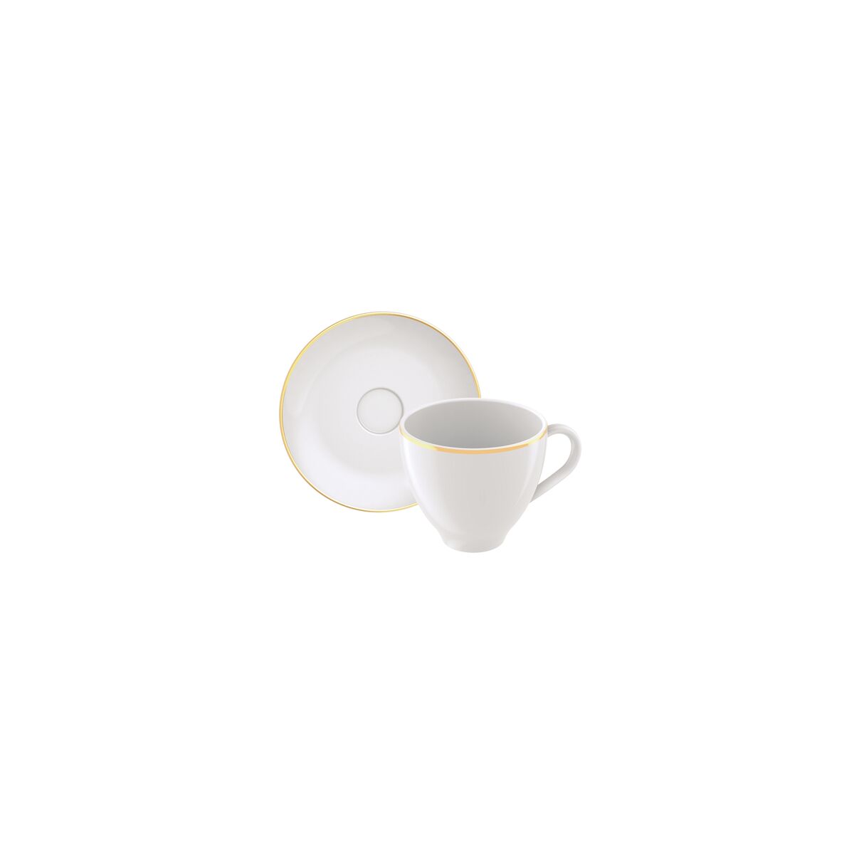 Conjunto X&iacute;cara e Pires de Caf&eacute; Tramontina Anna em Porcelana Decorada 2 Pe&ccedil;as Cor Ouro| Filete - SKU 96010438 - 1 image number 0