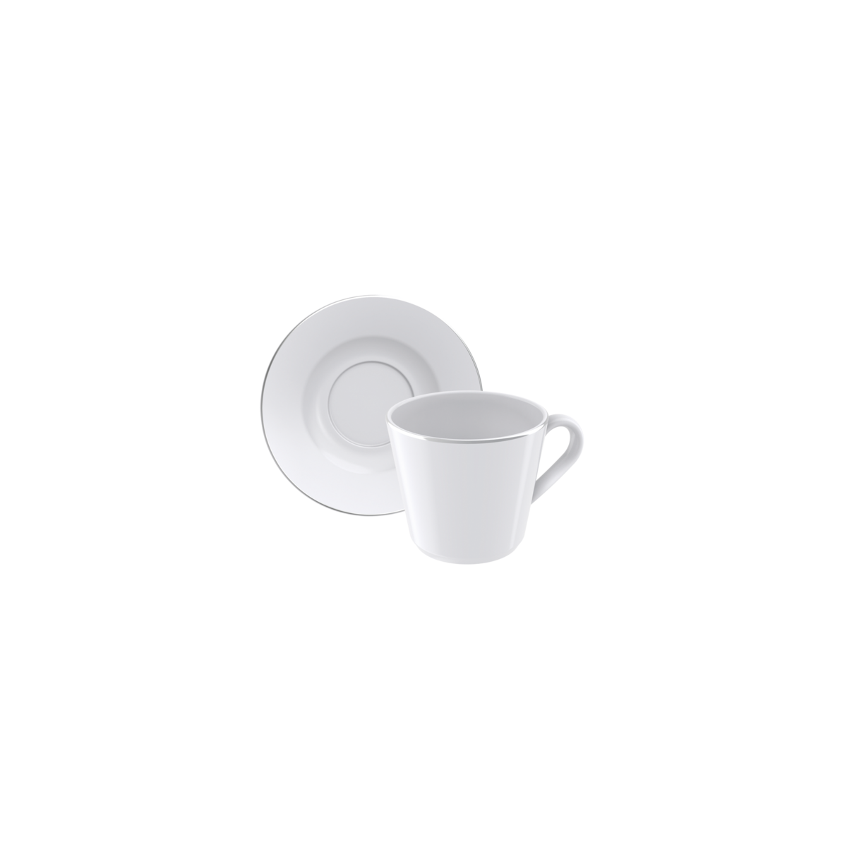 Conjunto X&iacute;cara e Pires de Ch&aacute; Tramontina Joana em Porcelana Decorada Cor Azul - SKU 96010537 - 2 image number 1