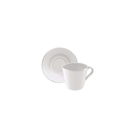 Conjunto X&iacute;cara e Pires de Ch&aacute; Tramontina Joana em Porcelana Decorada Cor Azul - SKU 96010537