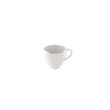 X&iacute;cara Caf&eacute; Tramontina Atena em Porcelana Decorada 100ml Cor Prata | Filete - SKU 96010623 - 1