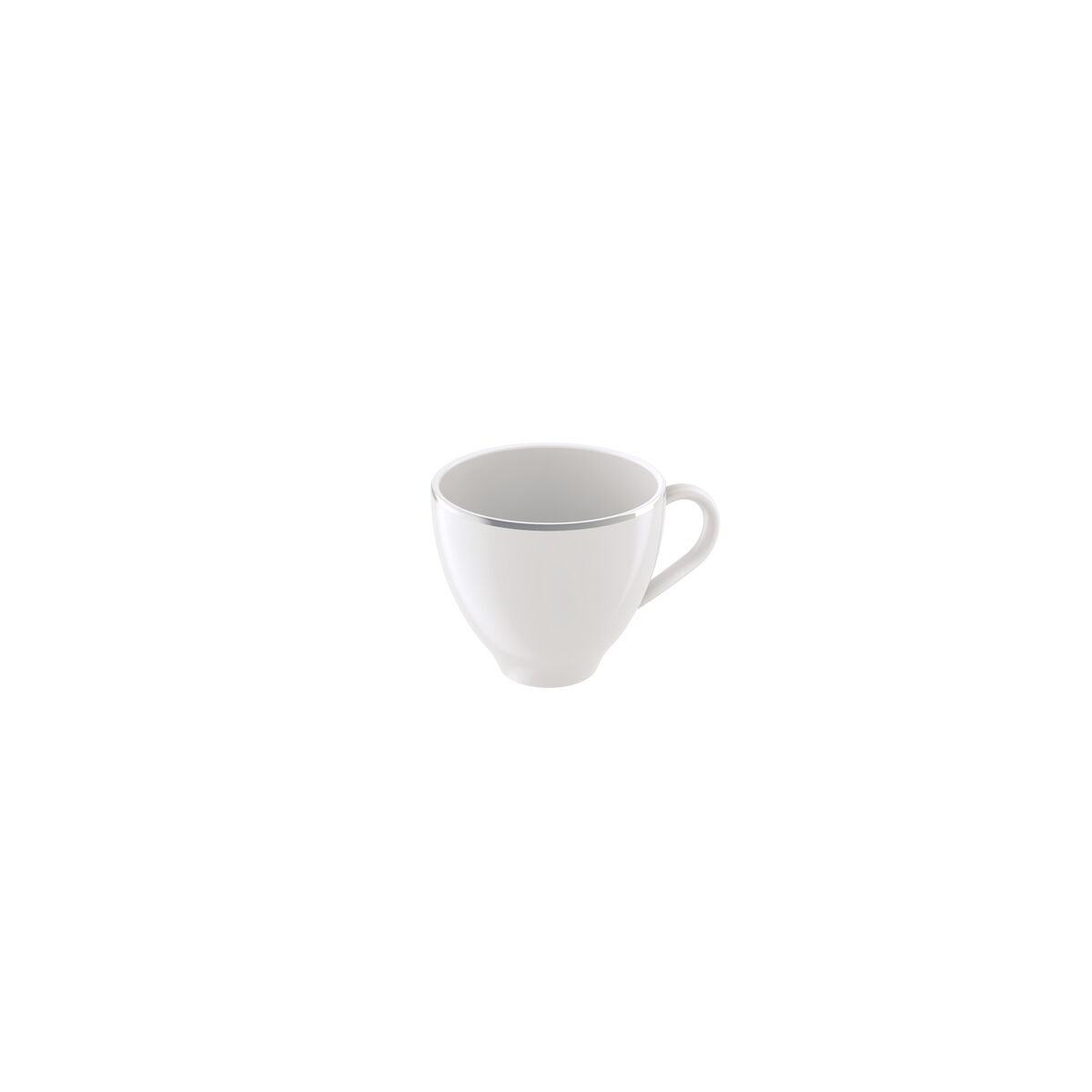 X&iacute;cara Caf&eacute; Tramontina Atena em Porcelana Decorada 100ml Cor Prata | Filete - SKU 96010623 - 1 image number 0