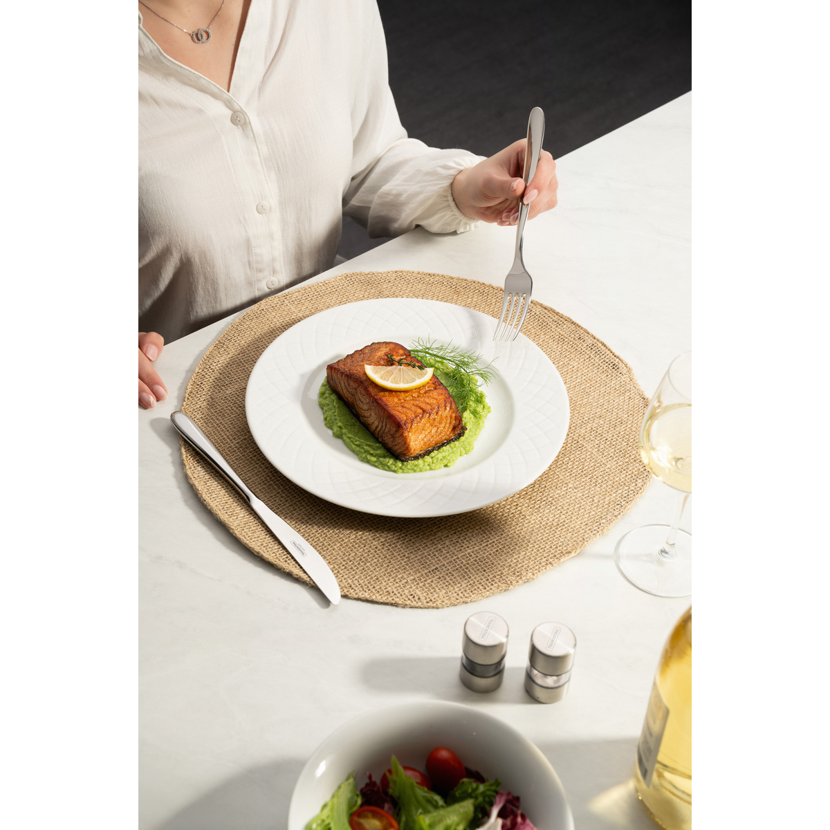 Aparelho de Jantar Tramontina Ingrid em Porcelana Decorada 30 Pe&ccedil;as Cor Branco - SKU 96011890 - 5 image number 4