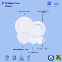 Aparelho de Jantar Tramontina Vibrare em Porcelana Decorada 30 Pe&ccedil;as Cor Branco - SKU 96012290 - 10 image number 9